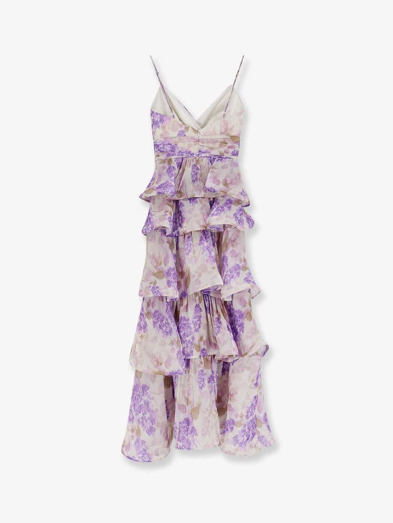 dress purple ruffles by Selfnex