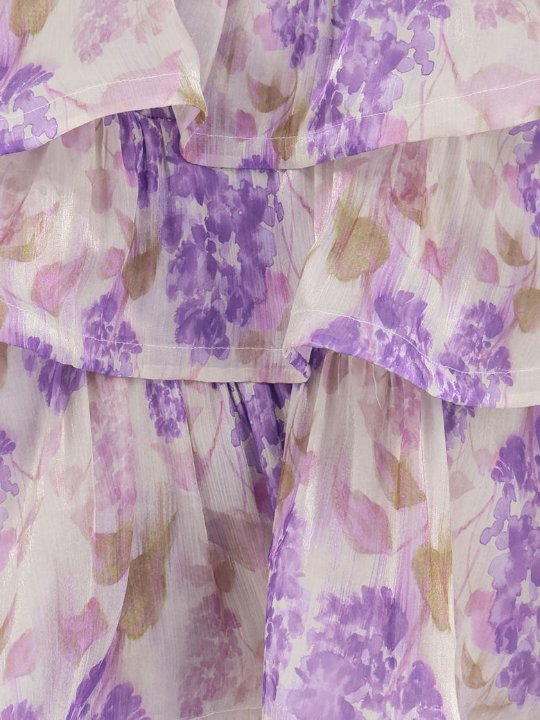 dress purple ruffles by Selfnex
