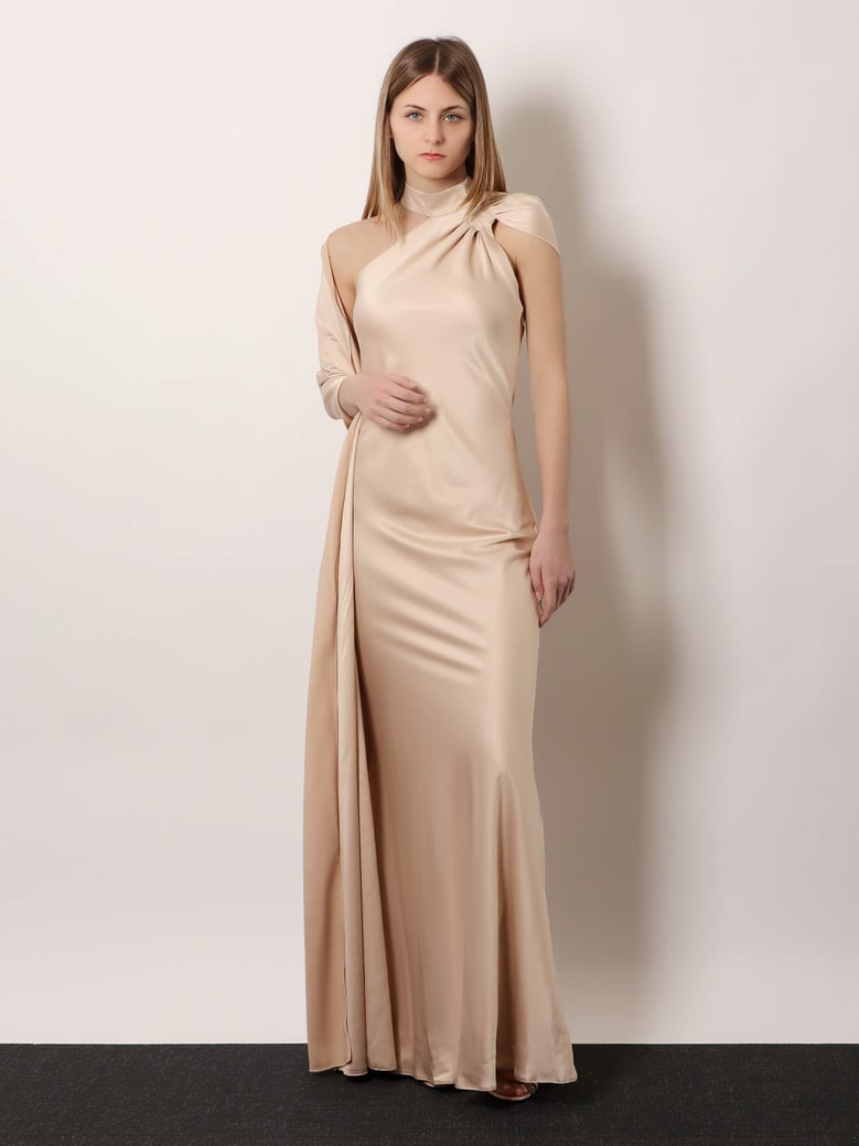 long dress with satin band by Selfnex