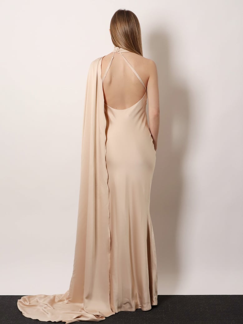 long dress with satin band by Selfnex