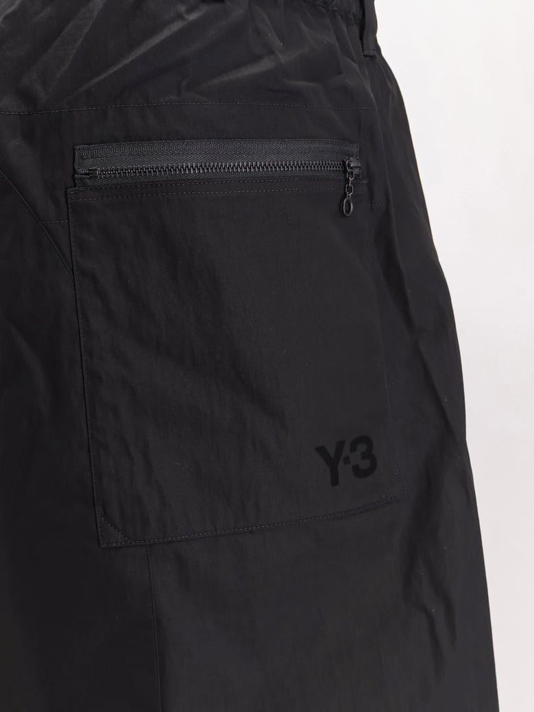 bermuda cargo shorts black cotton blend by Selfnex