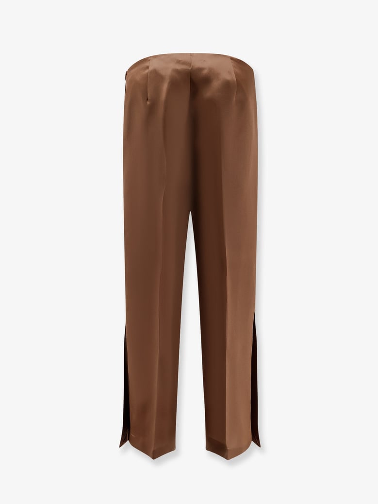 trousers brown silk by Selfnex
