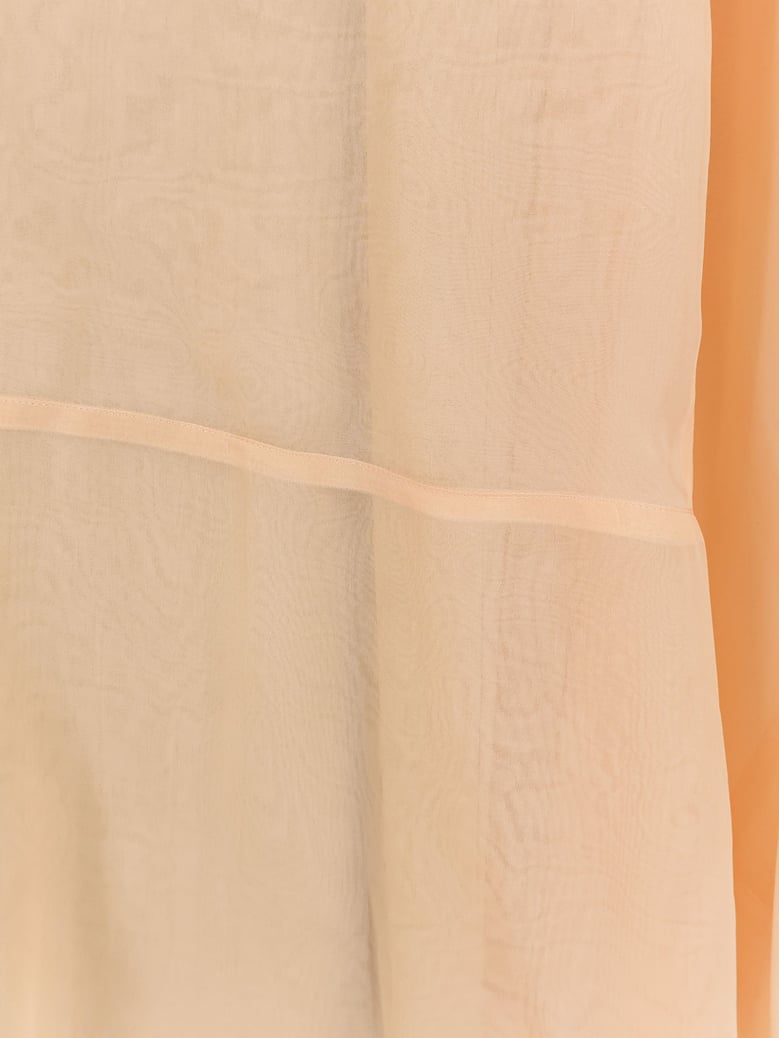 chiffon dress with silk band - orange by Selfnex