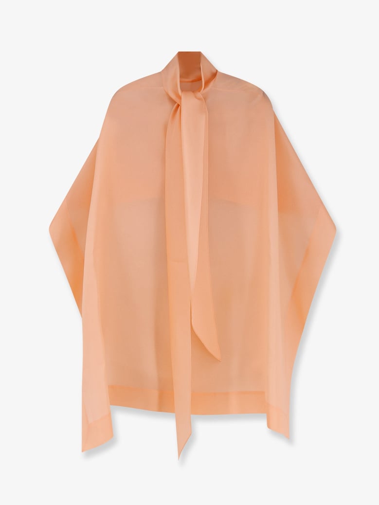 cape in pink silk by Selfnex