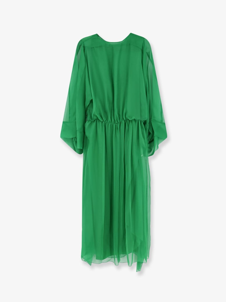 long silk dress green by Selfnex