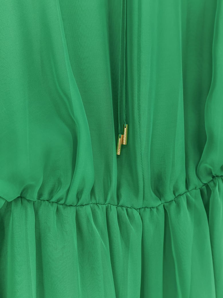 long silk dress green by Selfnex