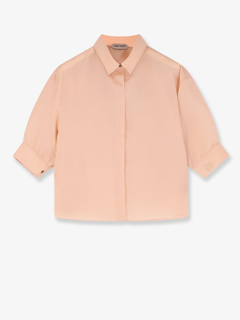 silk shirt pink by Selfnex