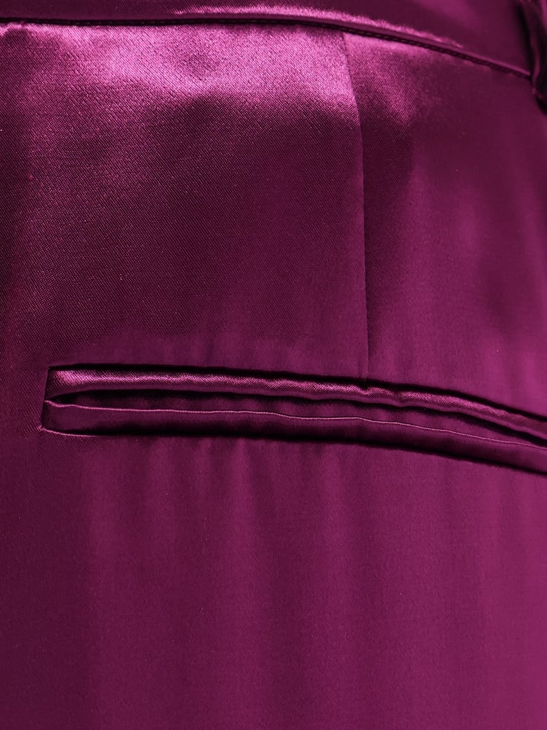 satin trousers with pinces by Selfnex