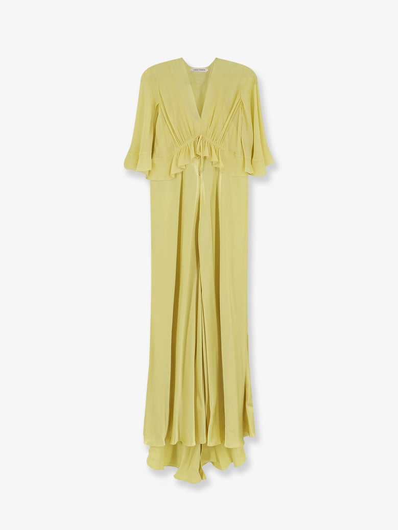 satin long dress yellow by Selfnex