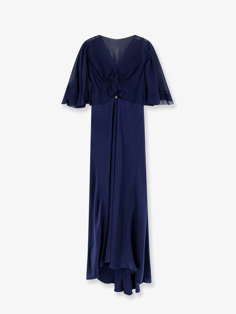 dress satin long blue by Selfnex