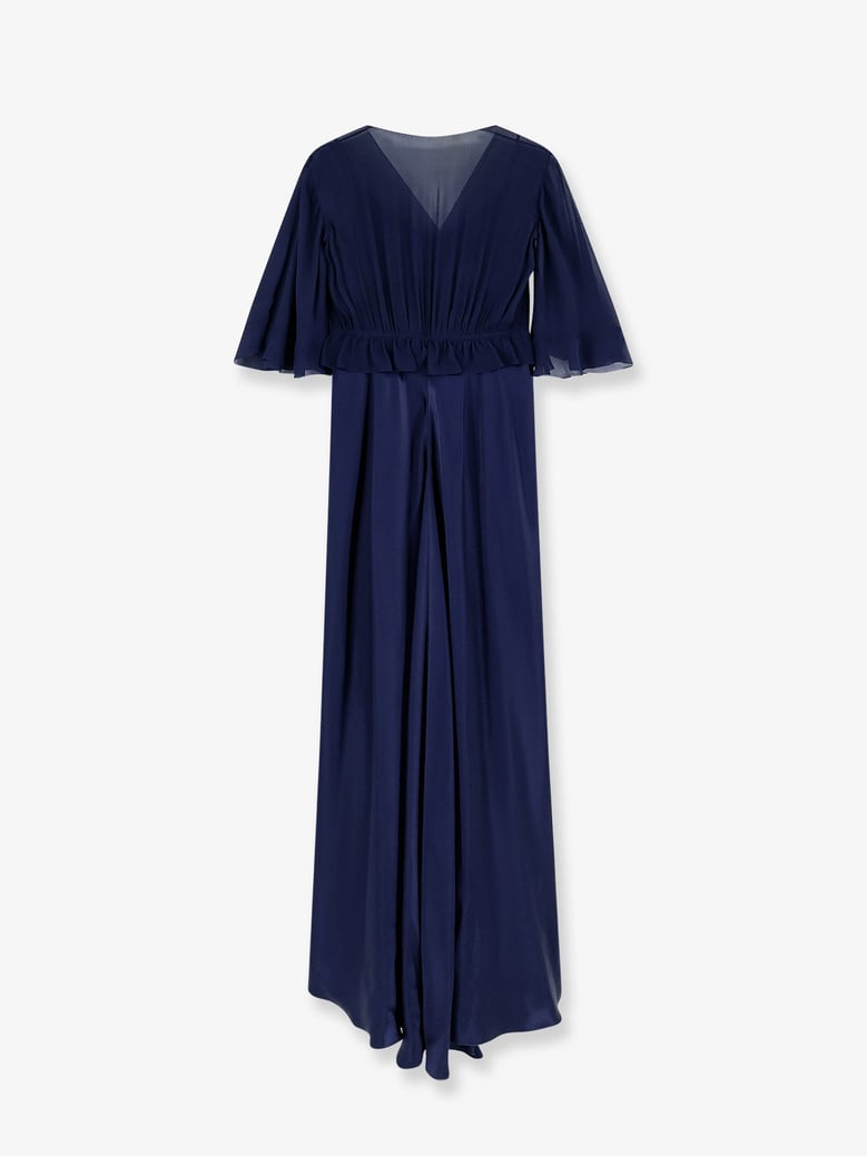 dress satin long blue by Selfnex