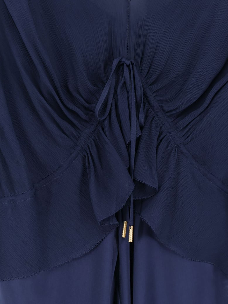 dress satin long blue by Selfnex