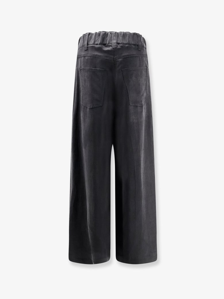 wide-leg trousers lyocell-linen grey by Selfnex