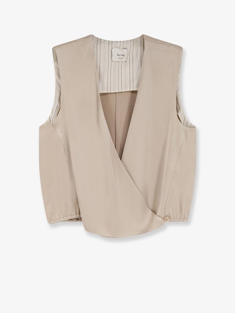 top in satin beige by Selfnex