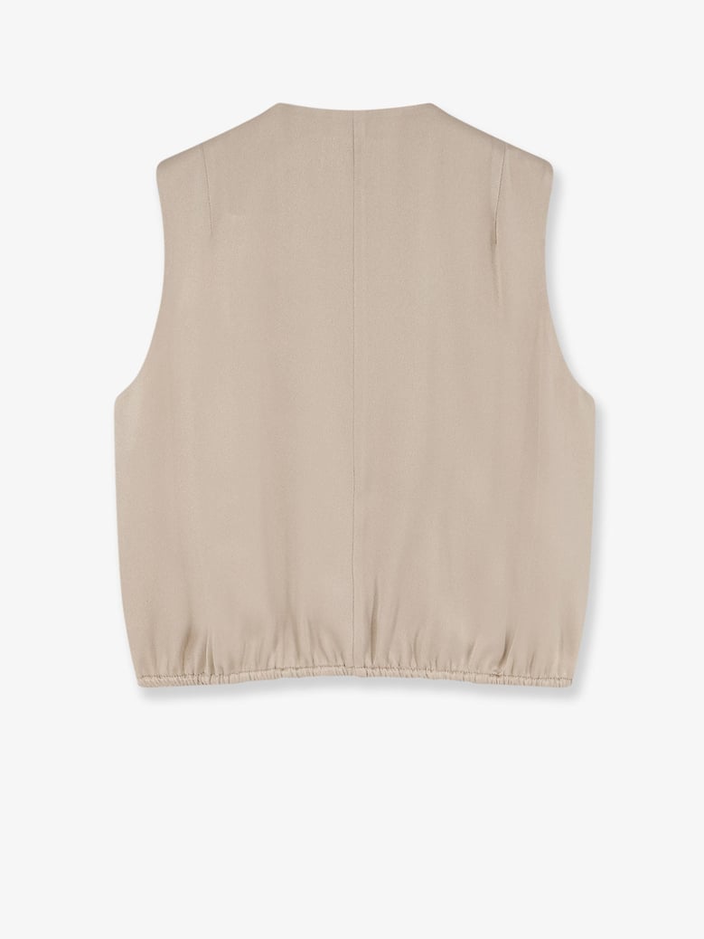 top in satin beige by Selfnex