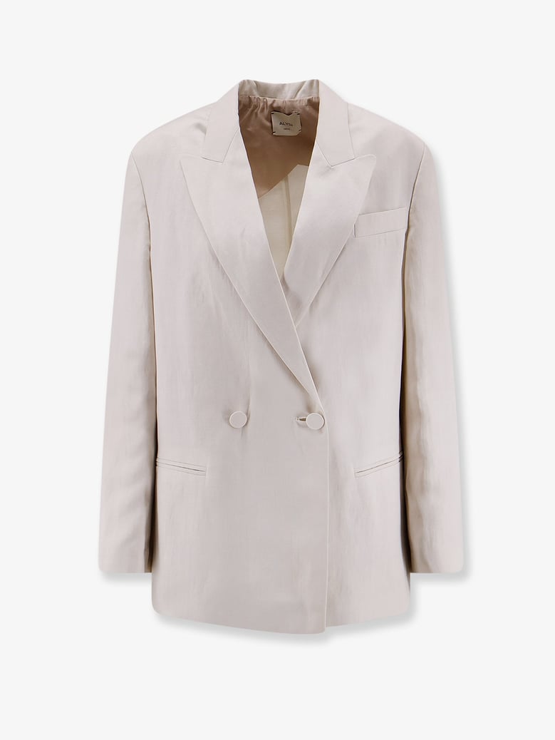 blazer lyocell-linen double-breasted by Selfnex