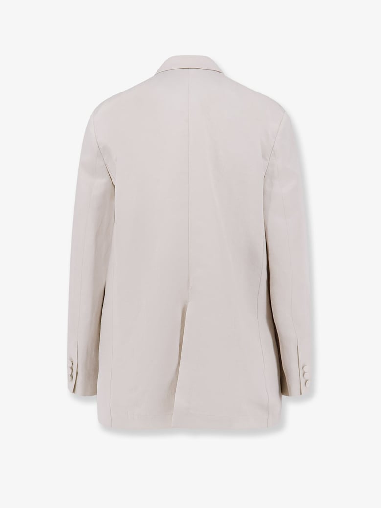 blazer lyocell-linen double-breasted by Selfnex
