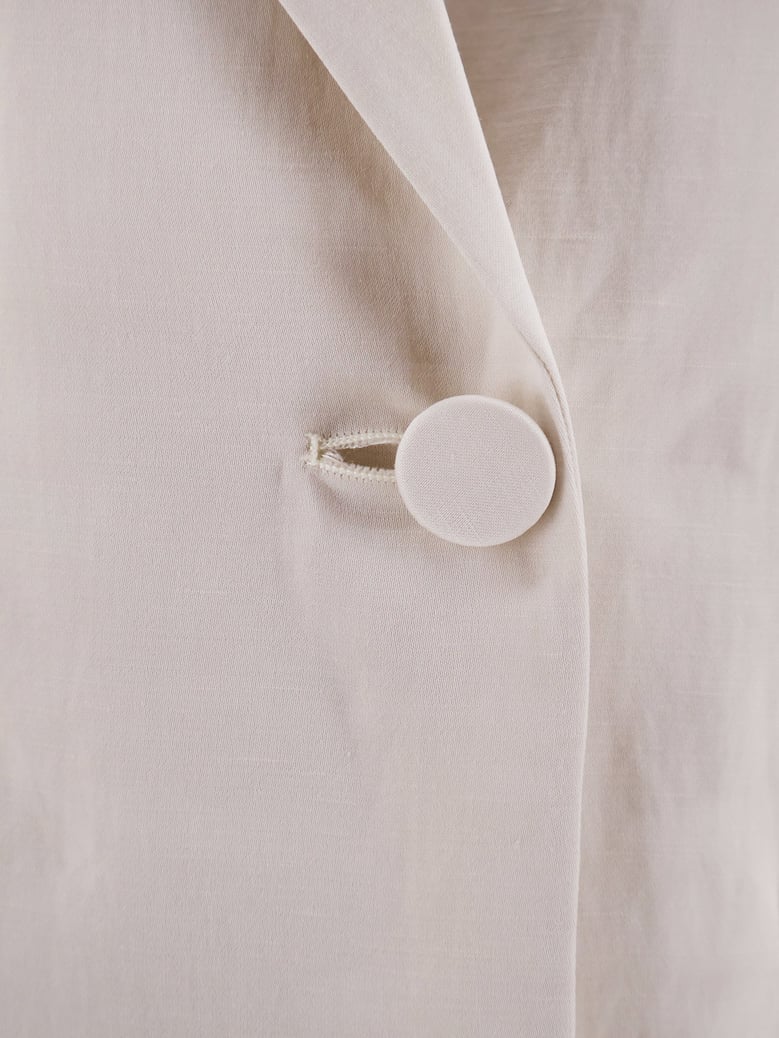 blazer lyocell-linen double-breasted by Selfnex