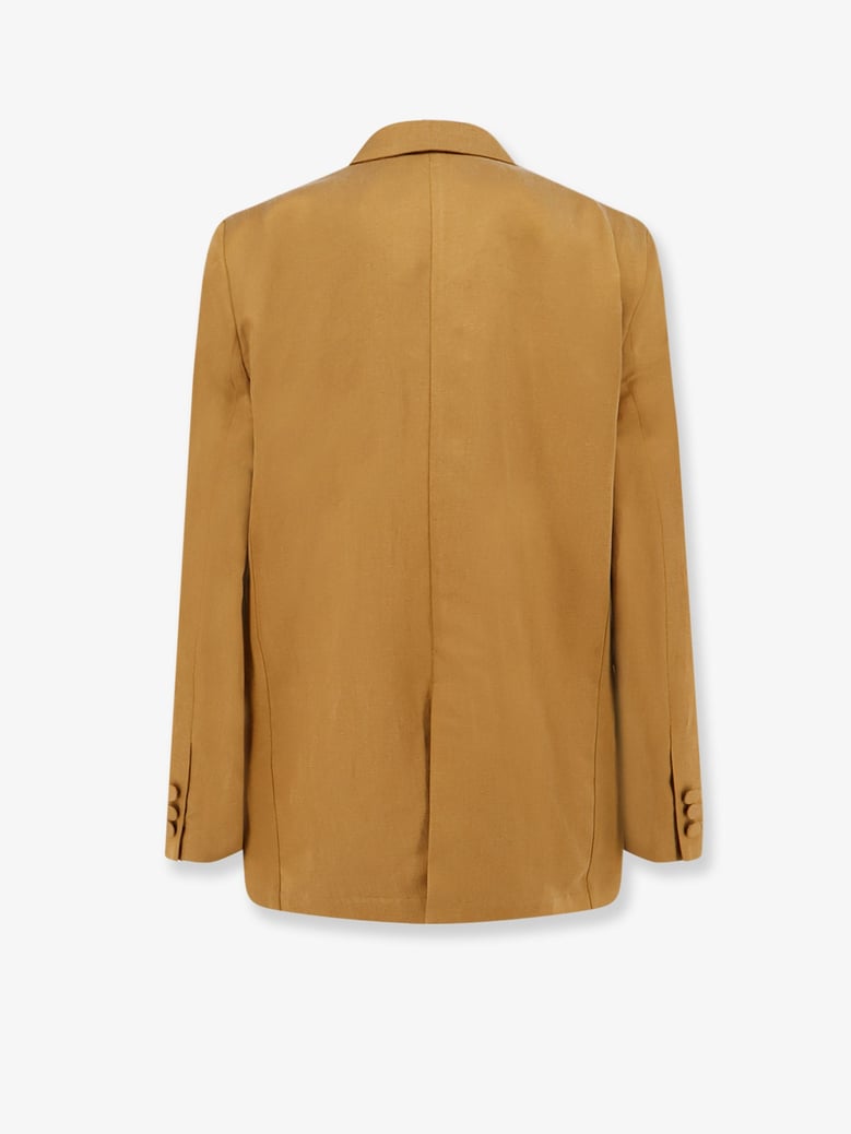 blazer double-breasted lyocell-linen yellow by Selfnex