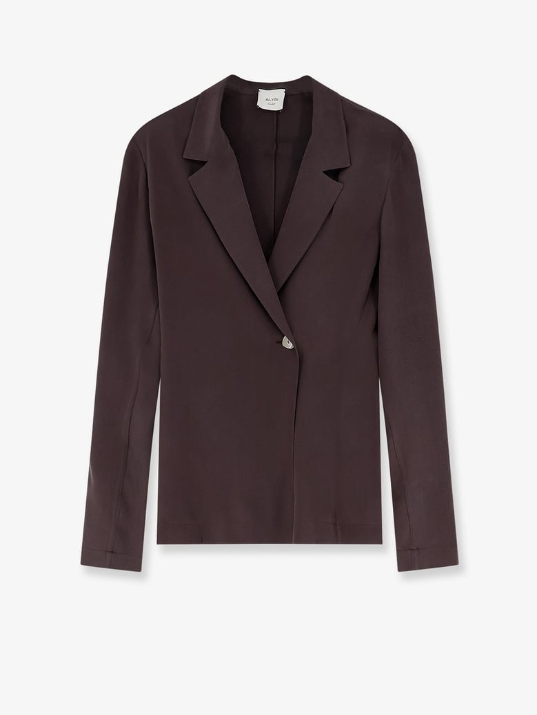 blazer loose silk brown by Selfnex