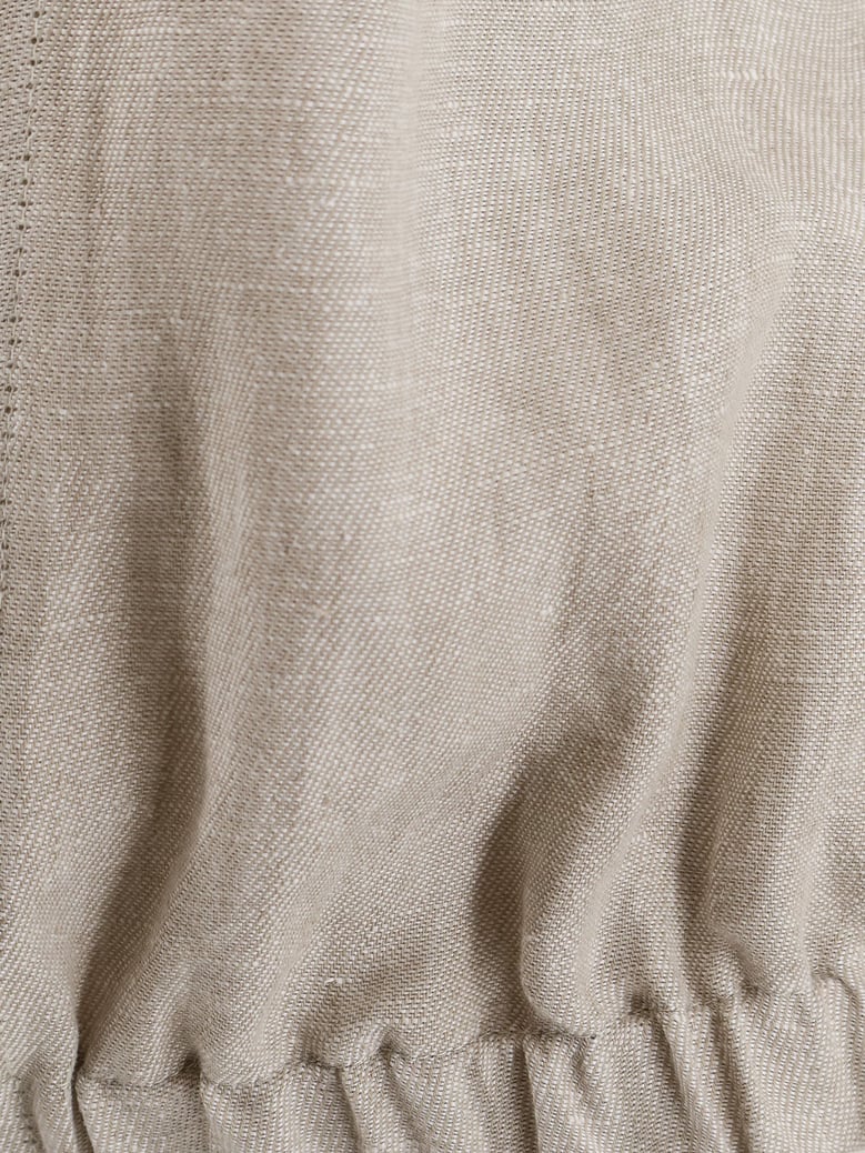 sleeveless linen jacket beige by Selfnex