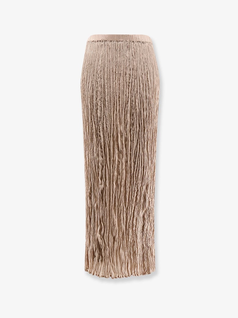 skirt wrinkled viscose beige by Selfnex
