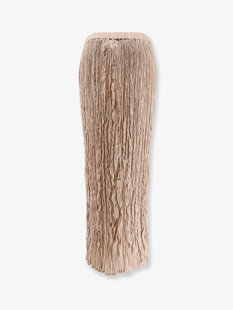 skirt wrinkled viscose beige by Selfnex