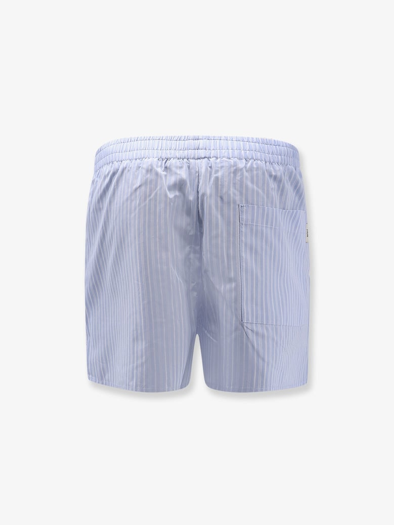 cotton bermuda shorts with striped pattern by Selfnex