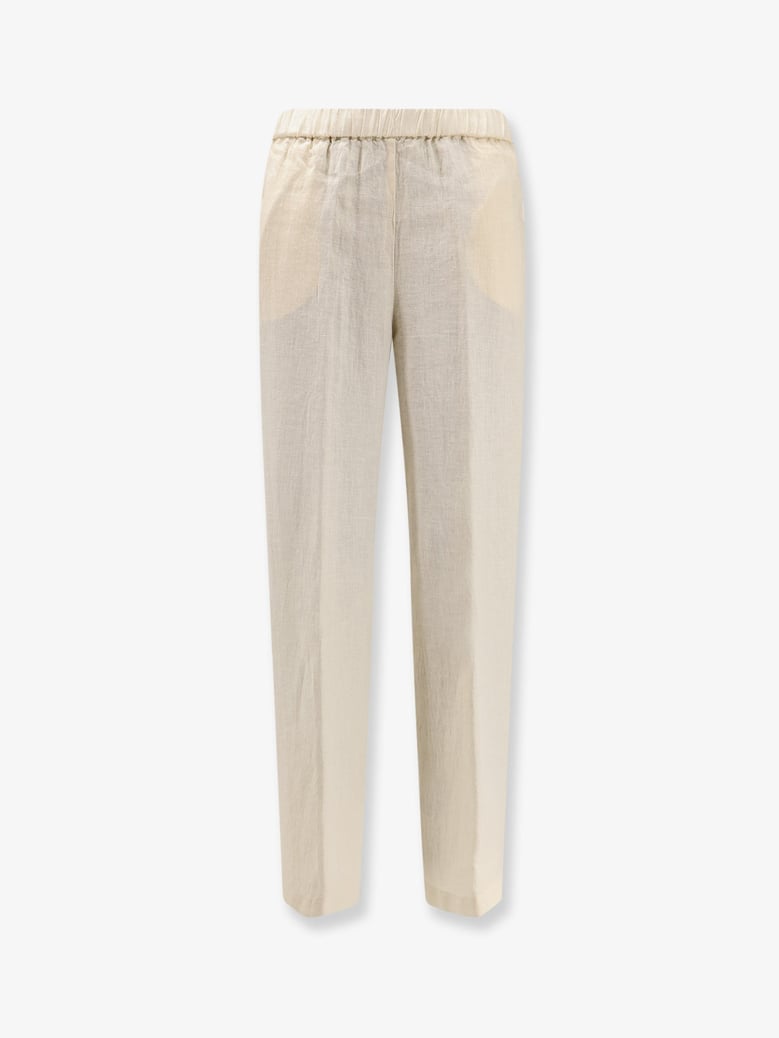 trousers linen beige by Selfnex