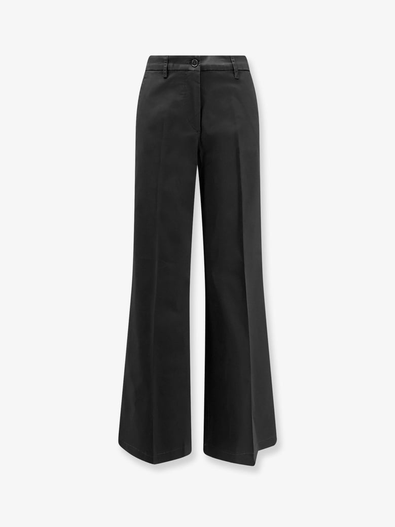 trousers stretch cotton black by Selfnex