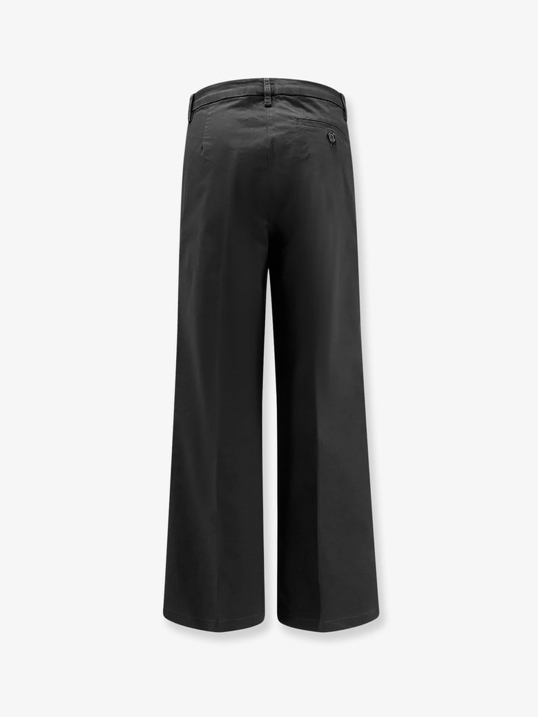 trousers stretch cotton black by Selfnex