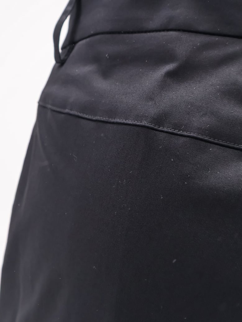 trousers stretch cotton black by Selfnex