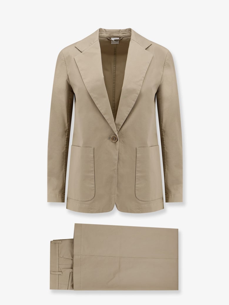 suit stretch cotton beige by Selfnex