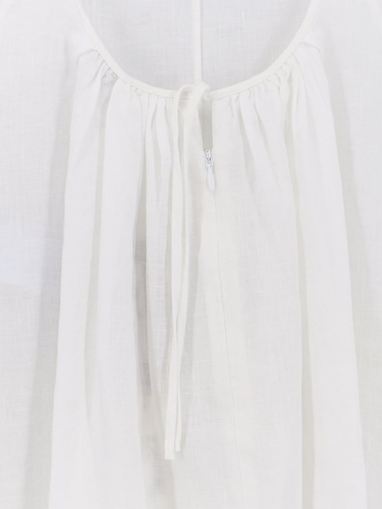 linen dress vissuto white by Selfnex