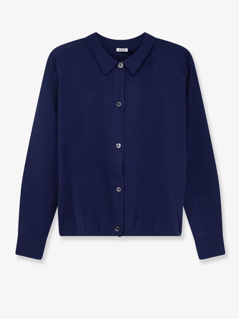 cardigan cotton-silk-linen blue by Selfnex