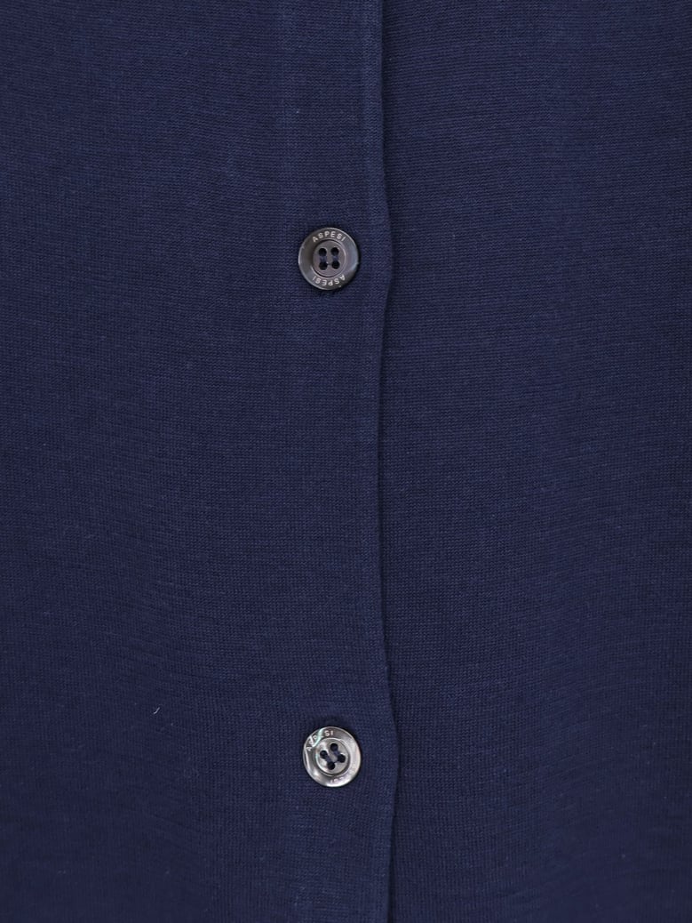 cardigan cotton-silk-linen blue by Selfnex
