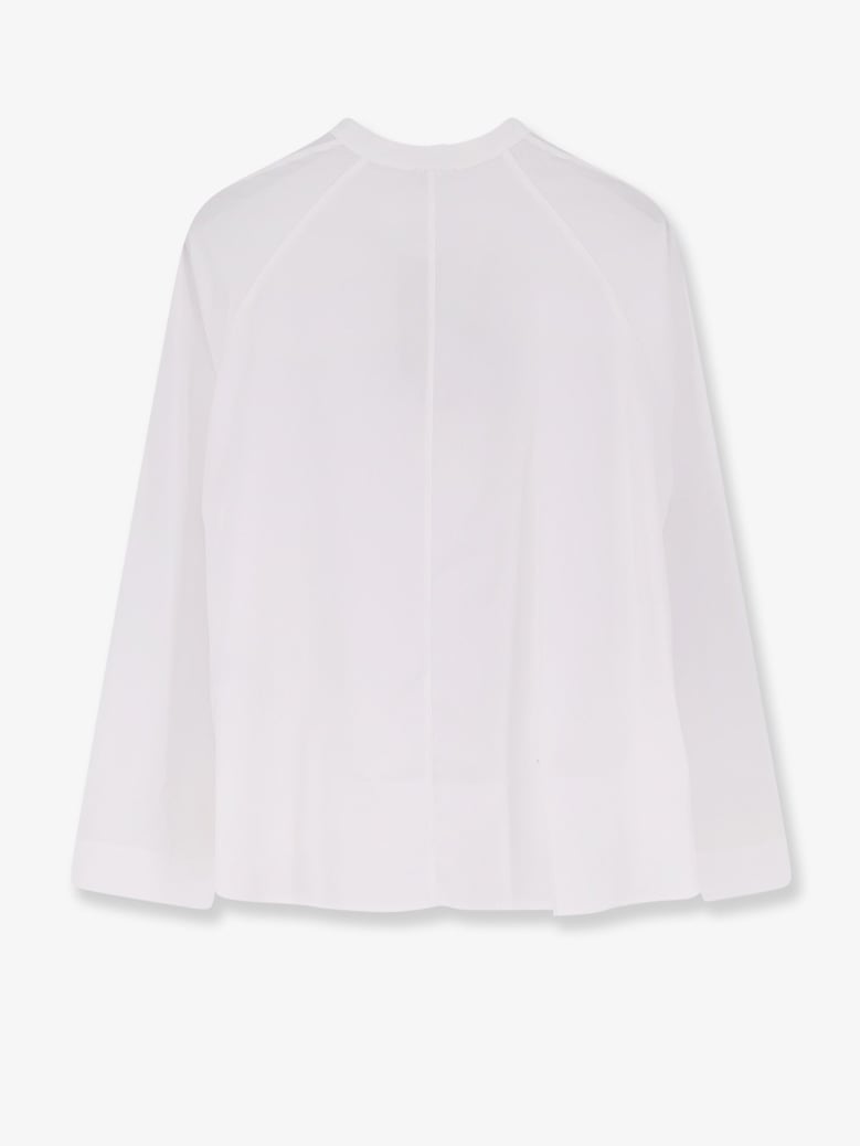cropped cotton shirt with crew neck by Selfnex