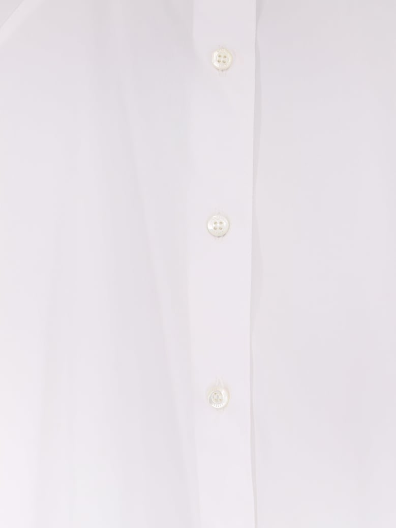 cropped cotton shirt with crew neck by Selfnex