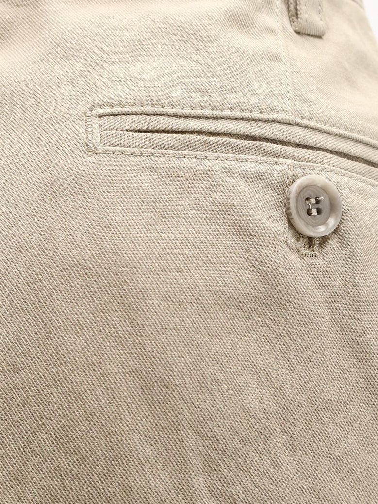shorts cotton-linen beige by Selfnex