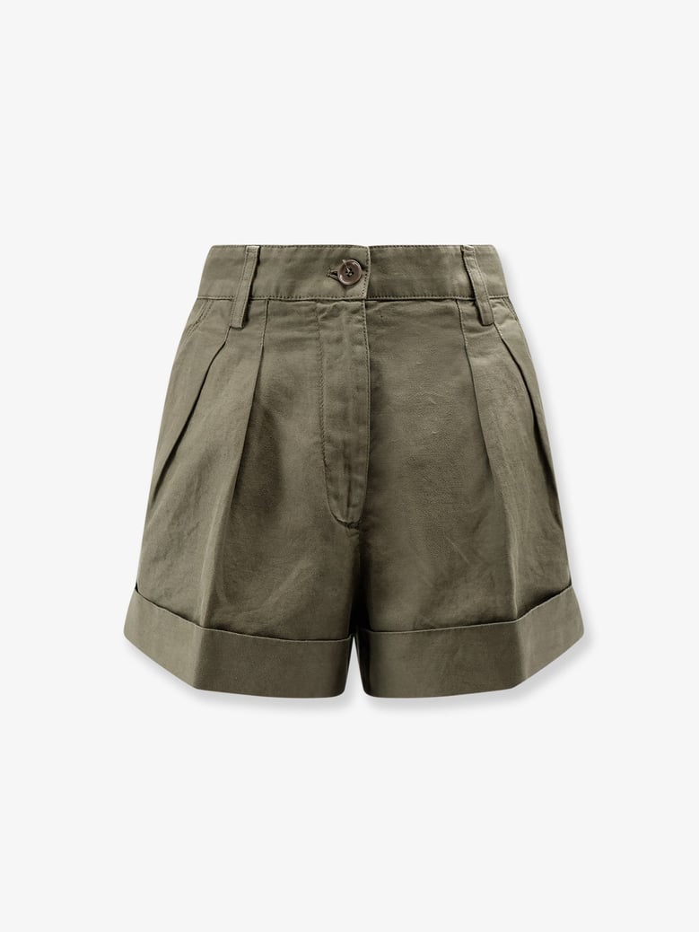 shorts cotton-linen green by Selfnex