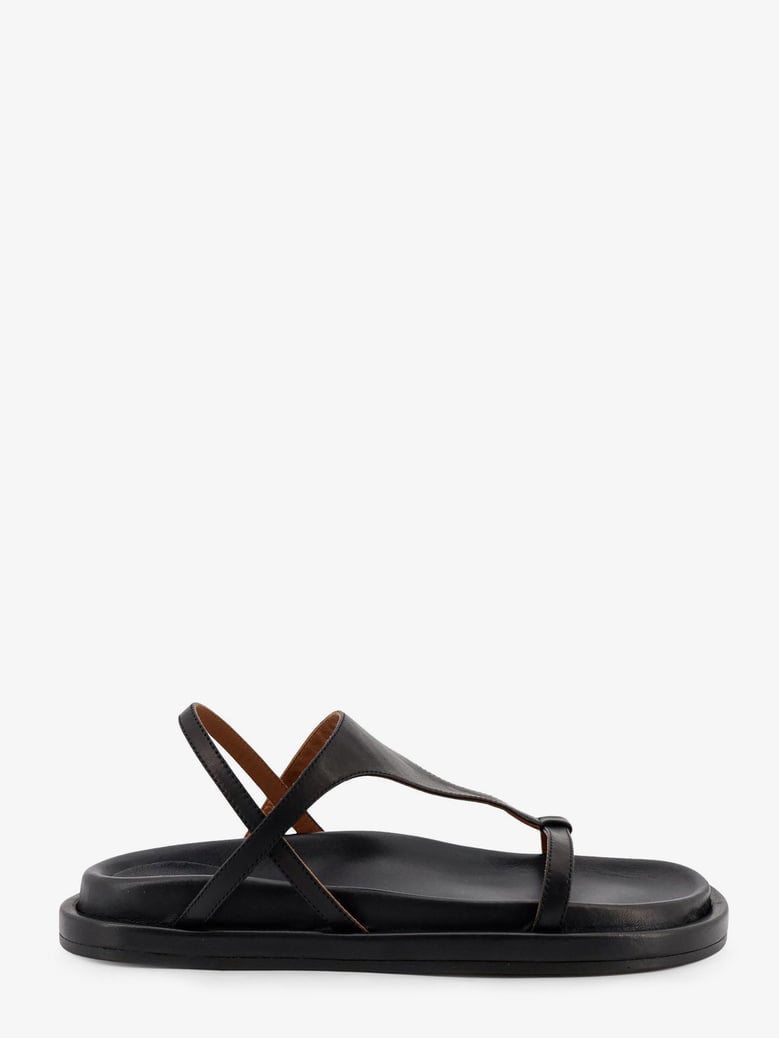 leather sandals ultimo black by Selfnex