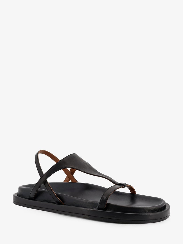 leather sandals ultimo black by Selfnex