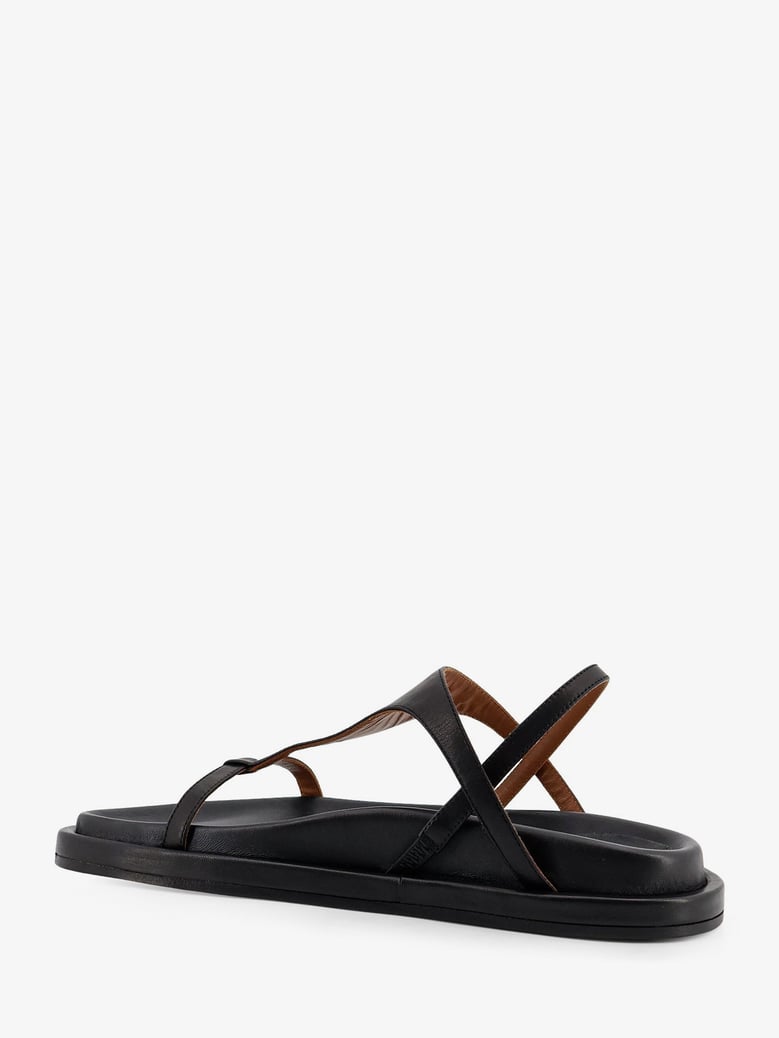 leather sandals ultimo black by Selfnex