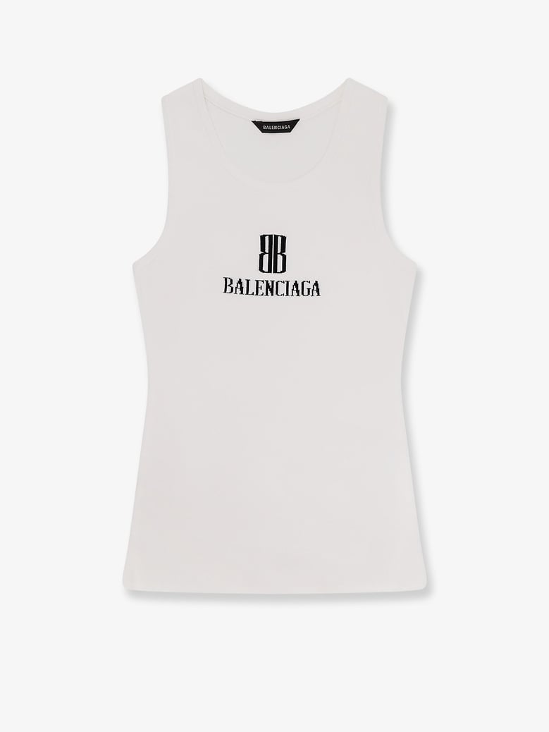 tank top ribbed viscose white by Selfnex