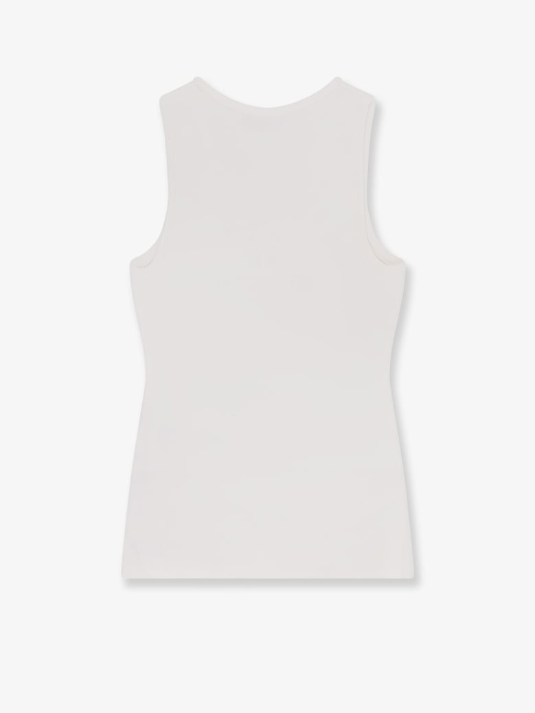 tank top ribbed viscose white by Selfnex