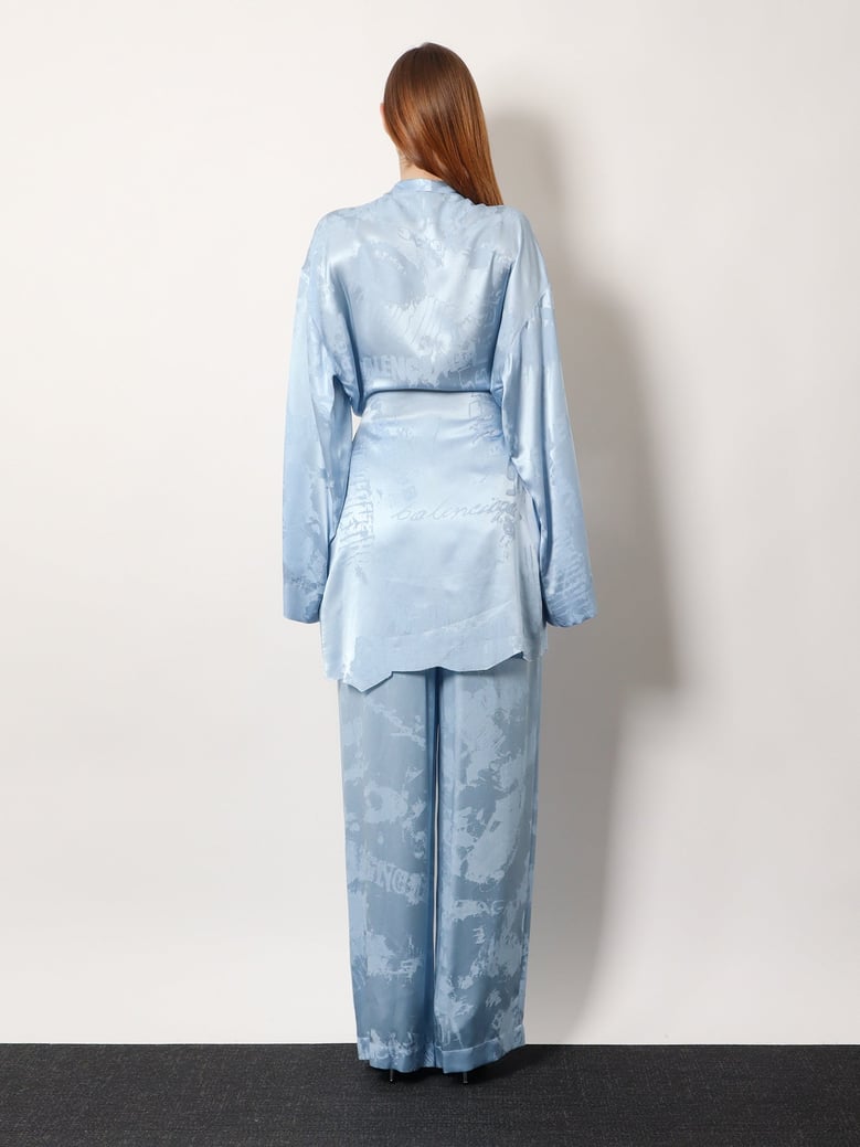 dress silk wrap mini blue by Selfnex