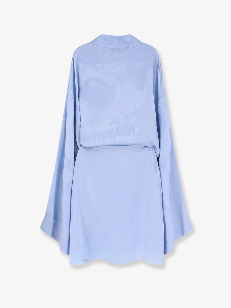 dress silk wrap mini blue by Selfnex