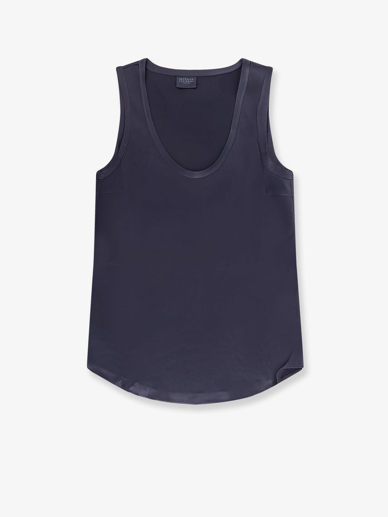 stretch silk tank top by Selfnex