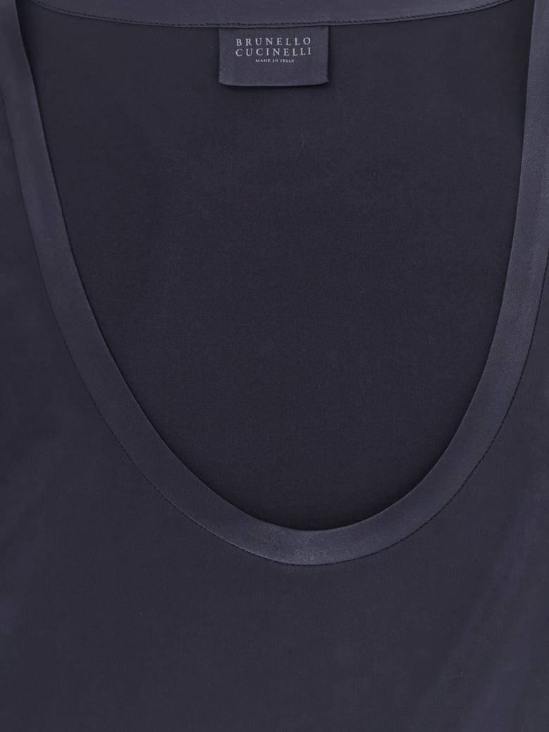 stretch silk tank top by Selfnex
