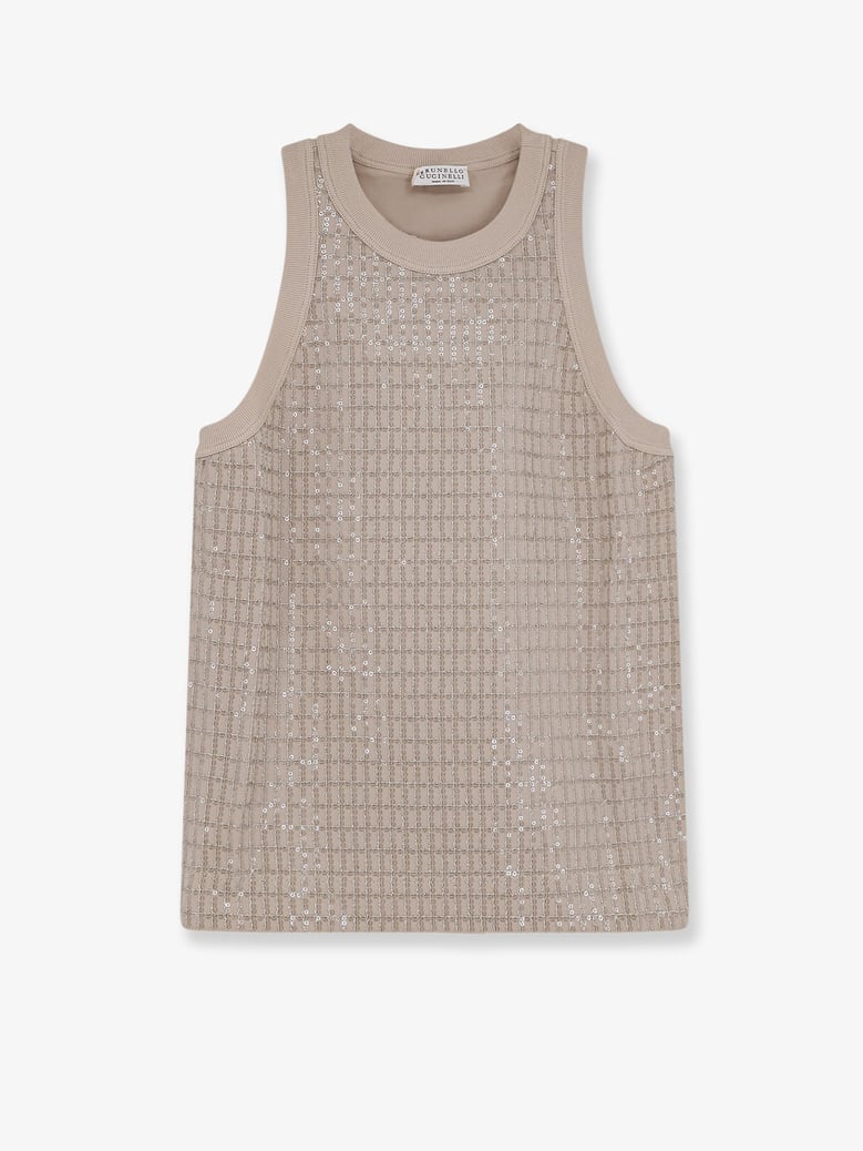 jersey tank top beige by Selfnex